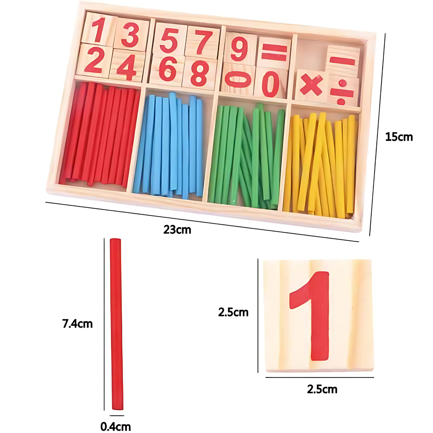 Juego De Madera números y cálculos