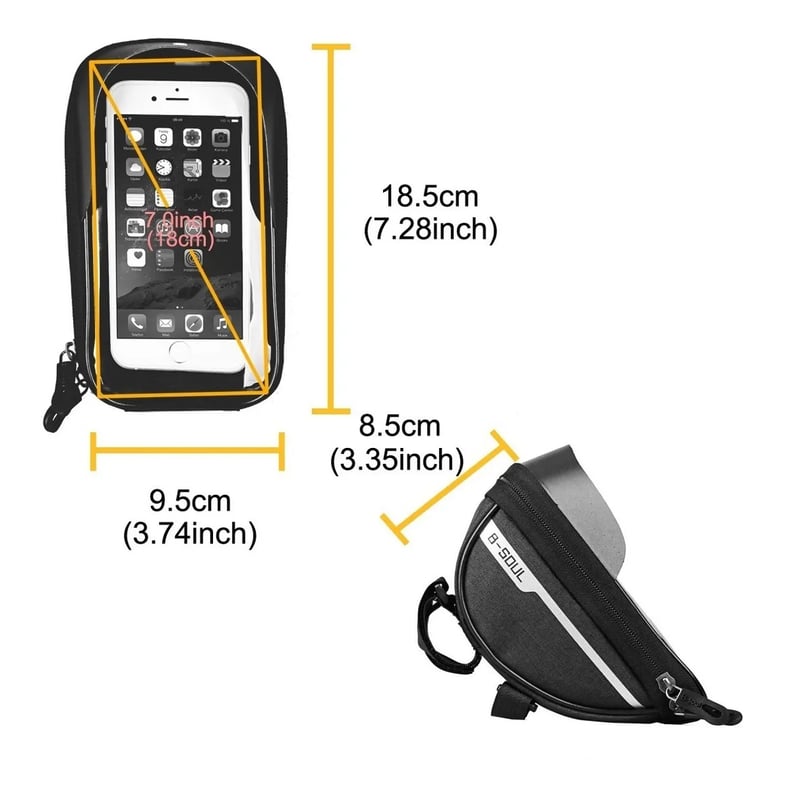 Bolso con Soporte Celular Para Bicicletas